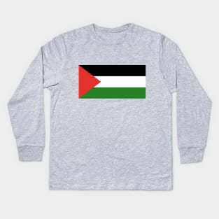 Flag of Palestine Kids Long Sleeve T-Shirt